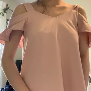 Cold shoulder sweetheart top